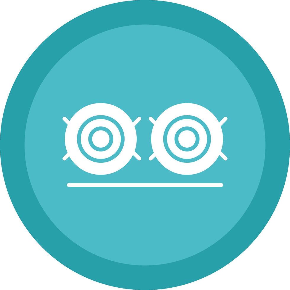 Hay Bale Glyph Due Circle Icon Design vector