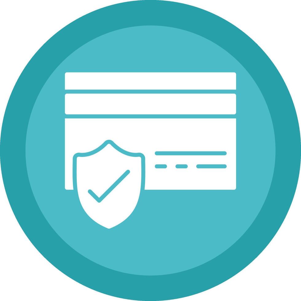 Secure Payments Glyph Due Circle Icon Design vector