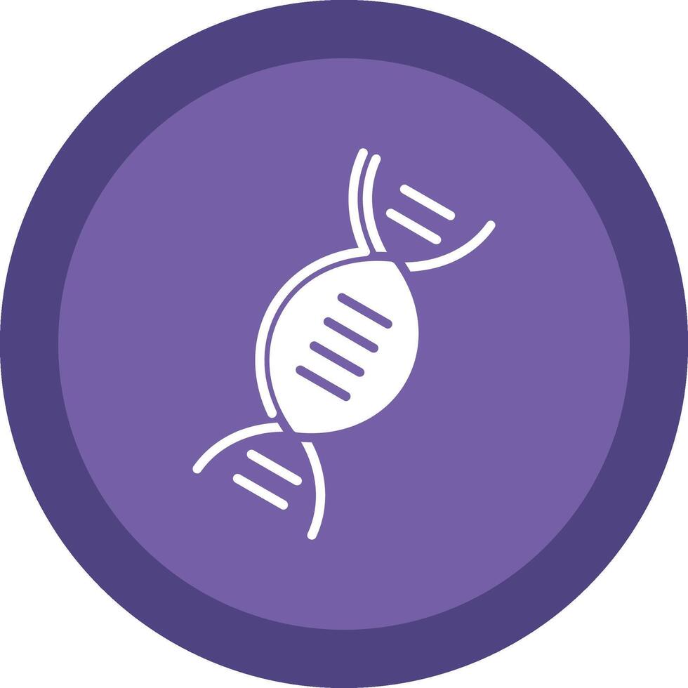 DNA Glyph Due Circle Icon Design vector