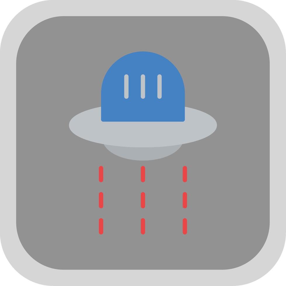 Ufo Hunter Flat round corner Icon Design vector