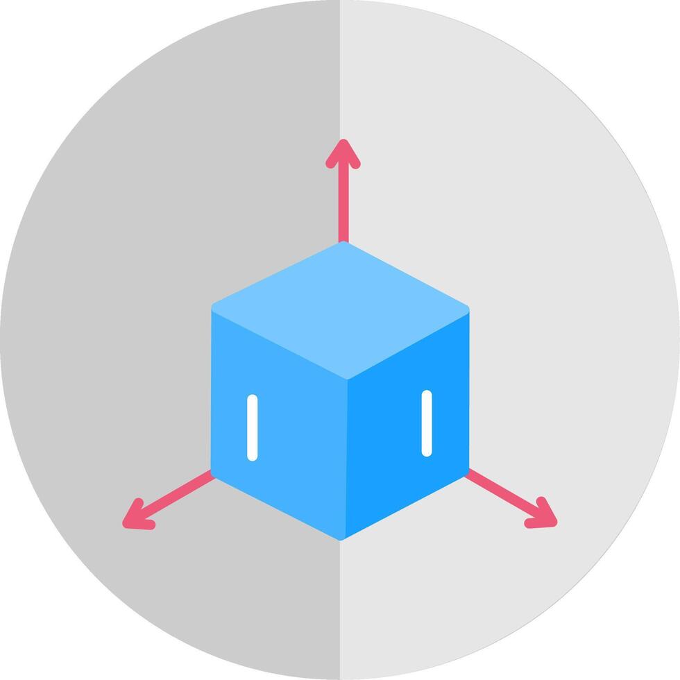3D Modeling Flat Scale Icon Design vector