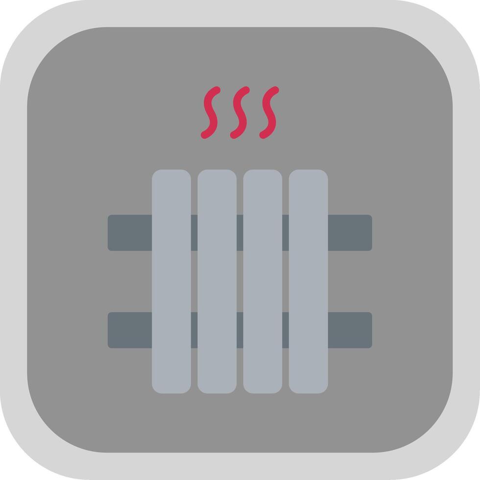 Radiator Flat round corner Icon Design vector