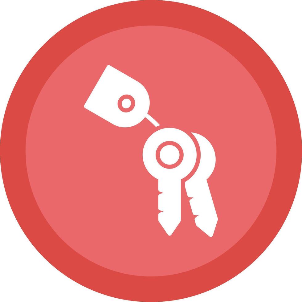 Keys Glyph Due Circle Icon Design vector