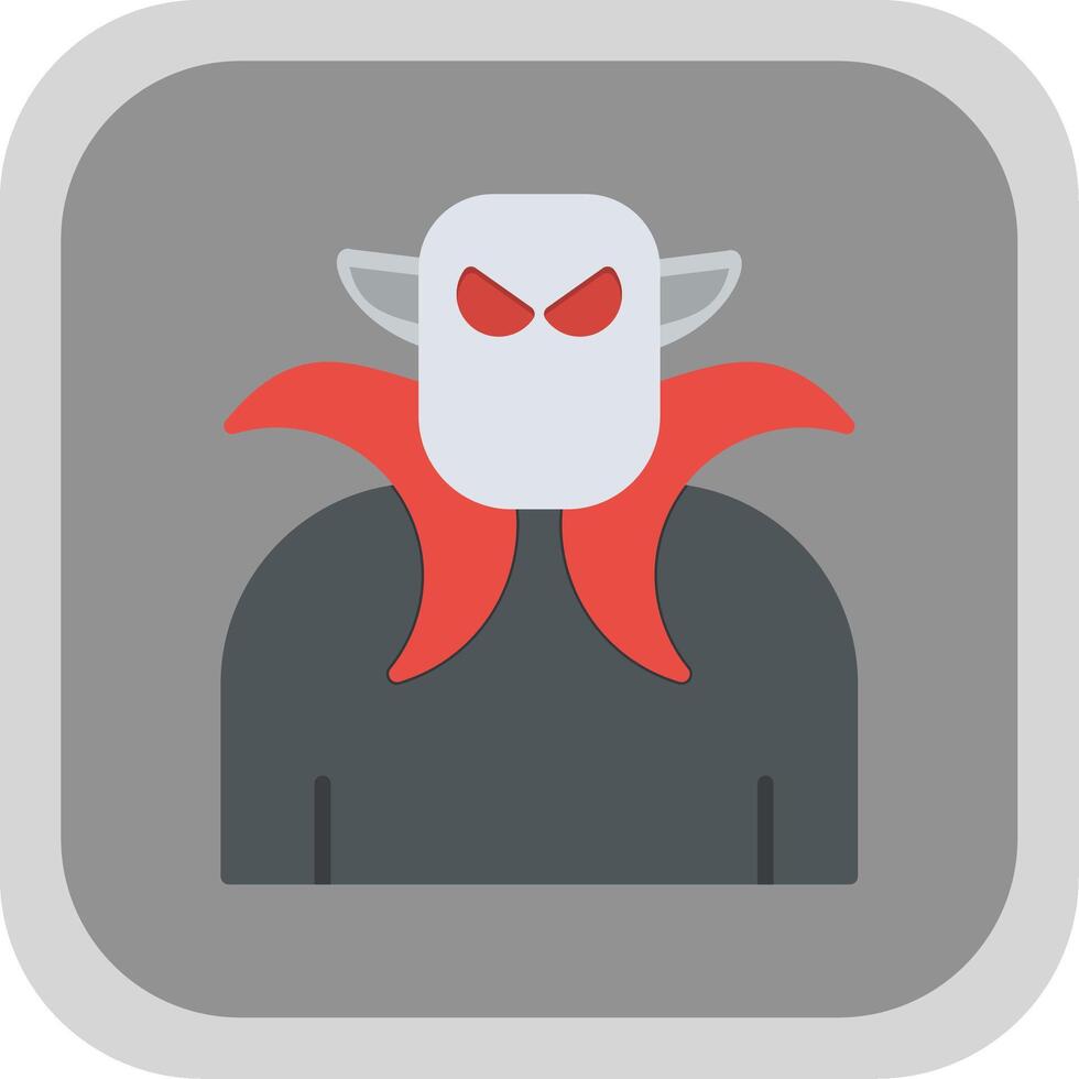Dracula Flat round corner Icon Design vector
