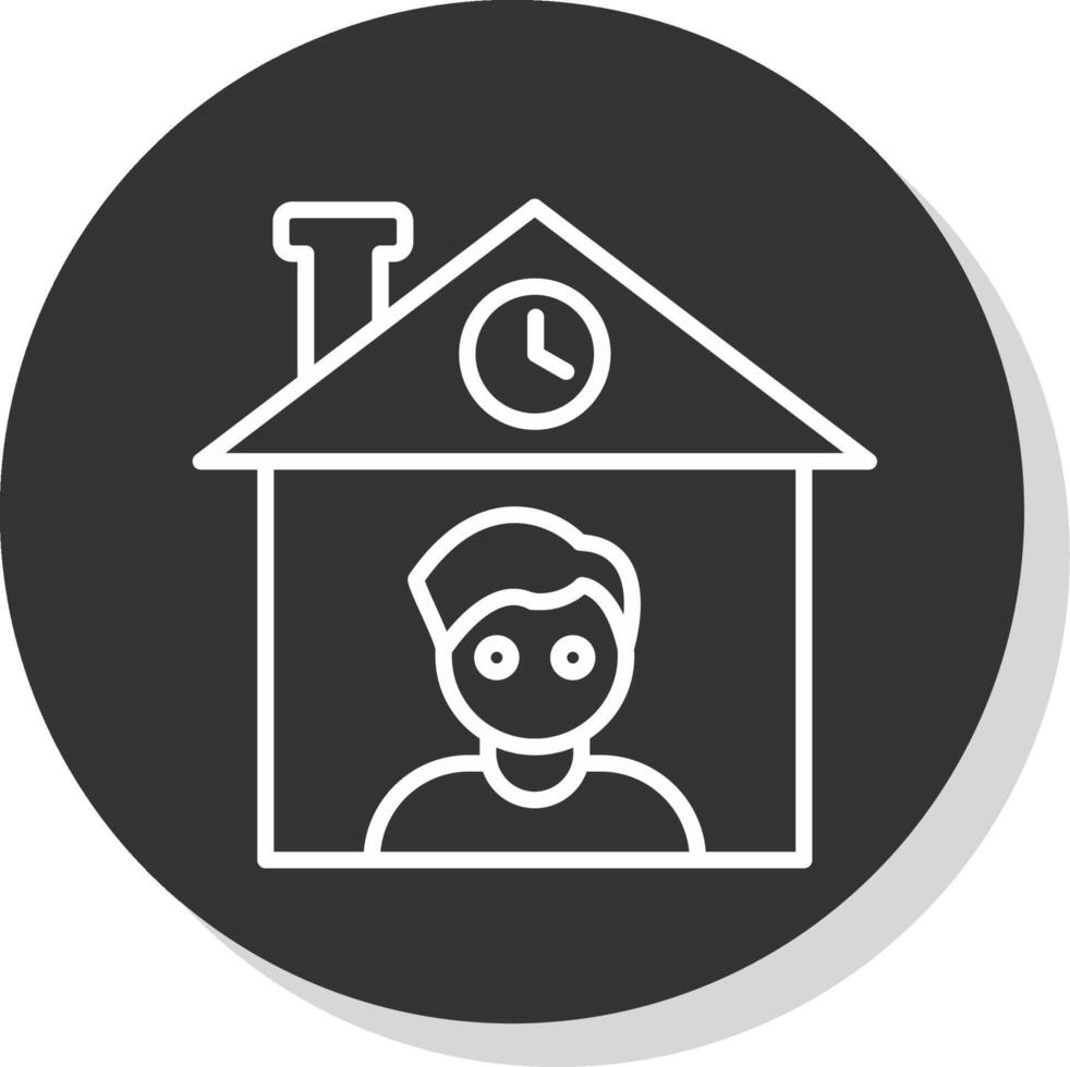 Home Owner Glyph Due Circle Icon Design vector