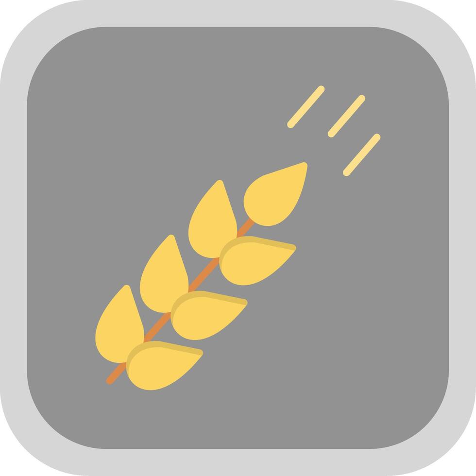 Wheat Flat round corner Icon Design vector