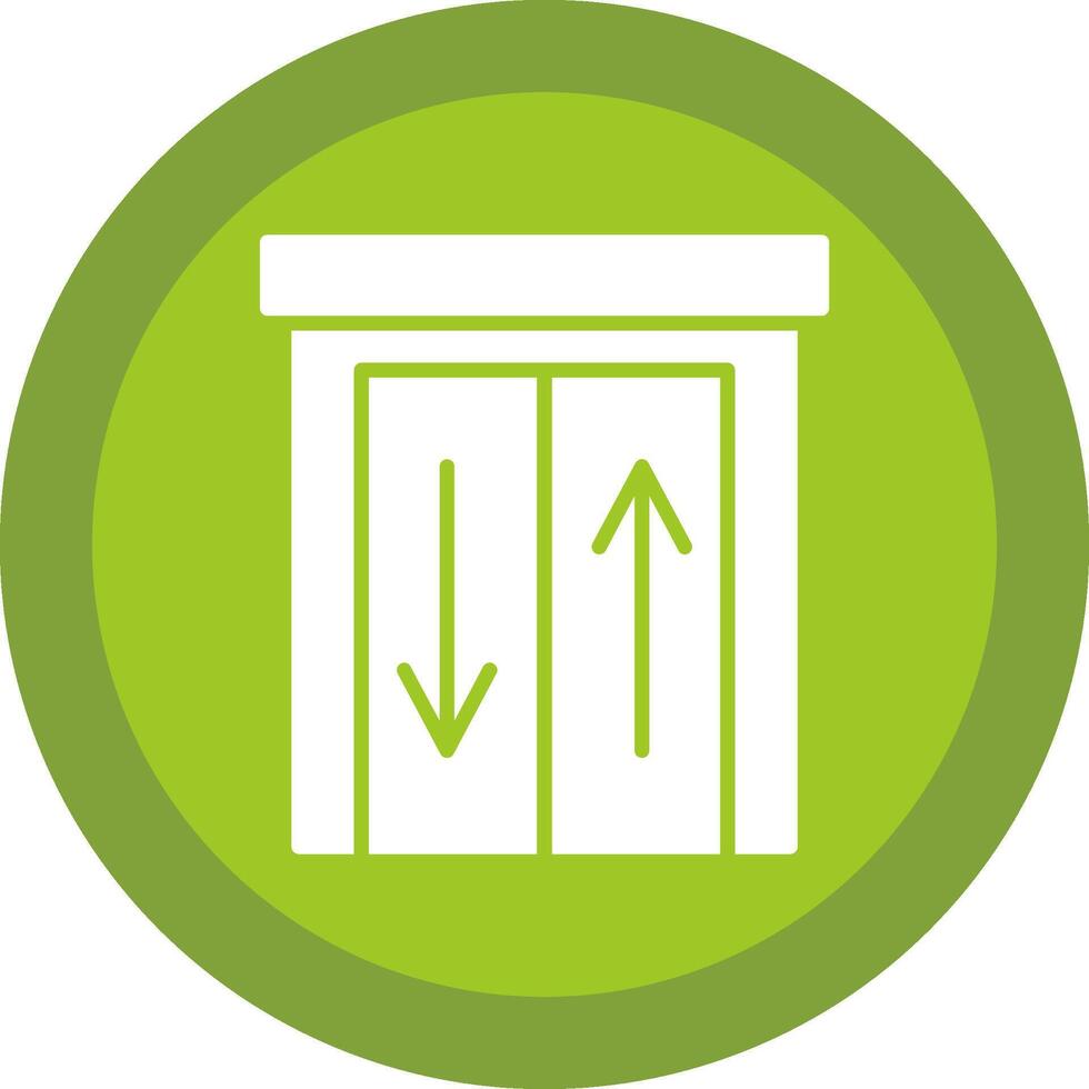 Elevator Glyph Due Circle Icon Design vector