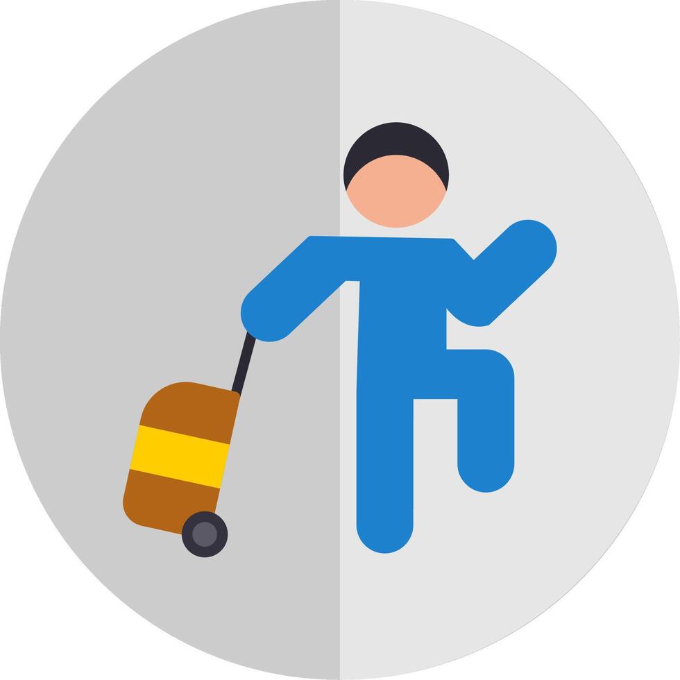 Passenger Flat Scale Icon Design vector