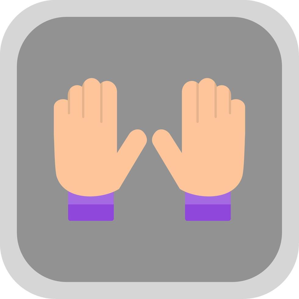 Glove Flat round corner Icon Design vector