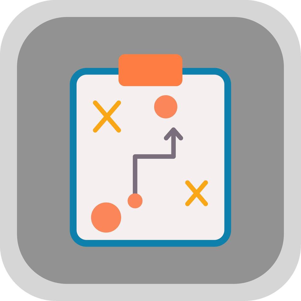 Planning Flat round corner Icon Design vector