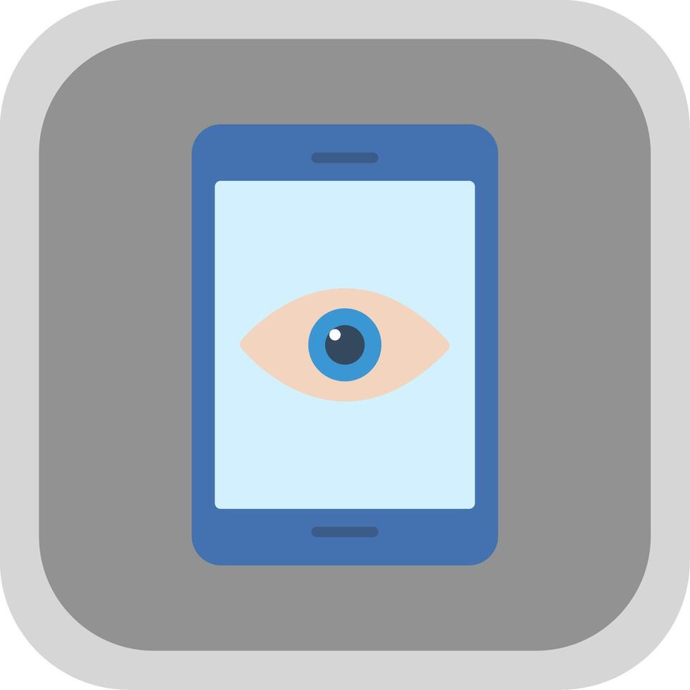 Smartphone Flat round corner Icon Design vector