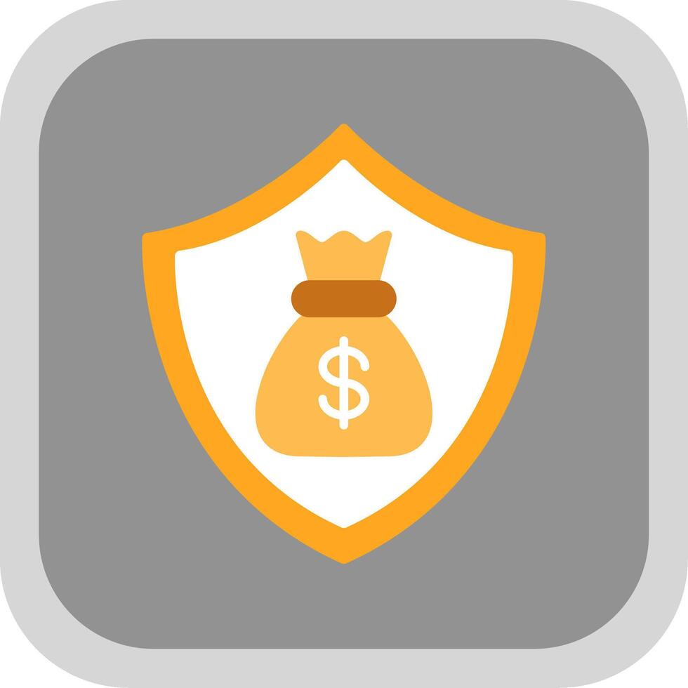 Shield Flat round corner Icon Design vector