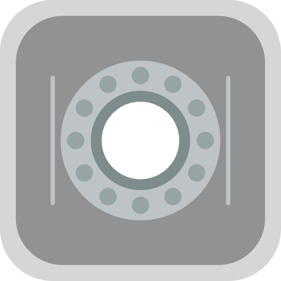 Ball Bearing Flat round corner Icon Design vector