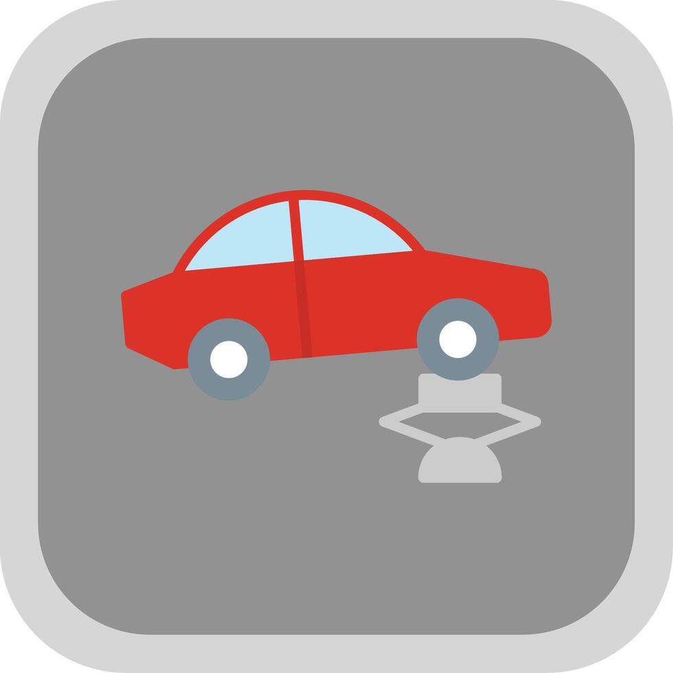 Car Jack Flat round corner Icon Design vector