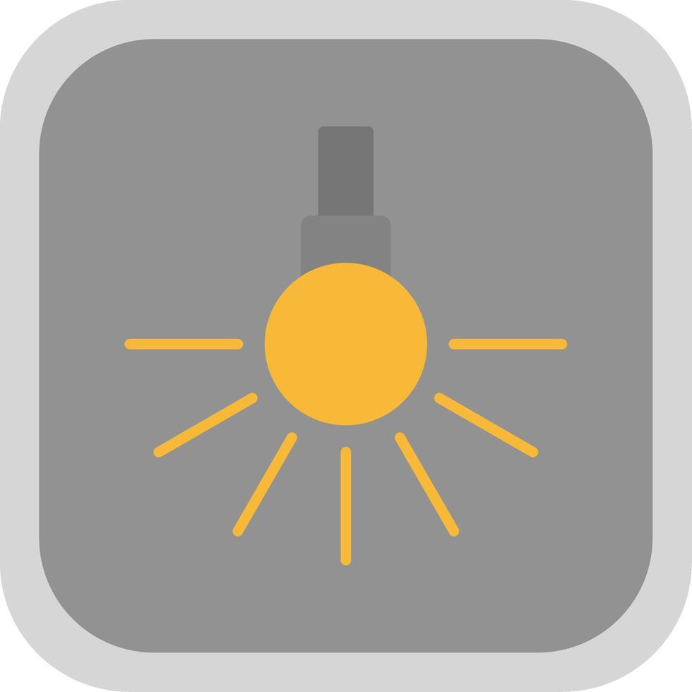 Headlight Flat round corner Icon Design vector