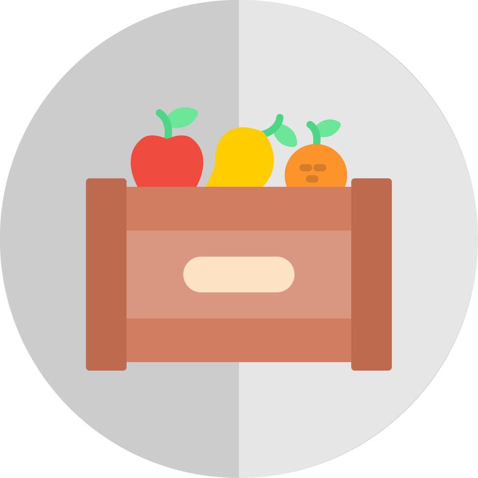 Fruit Box Flat Scale Icon Design vector