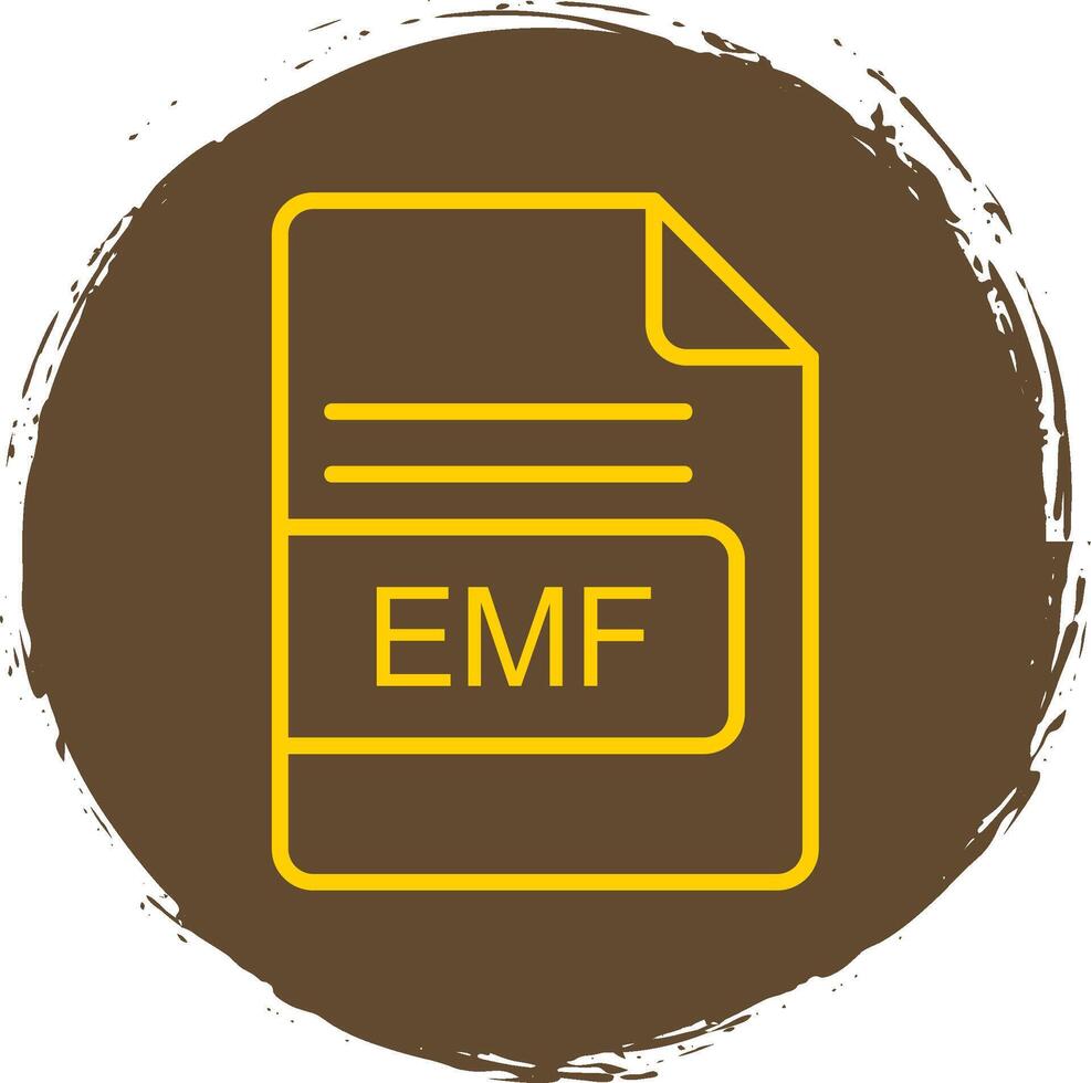 EMF File Format Line Gradient Icon Design vector