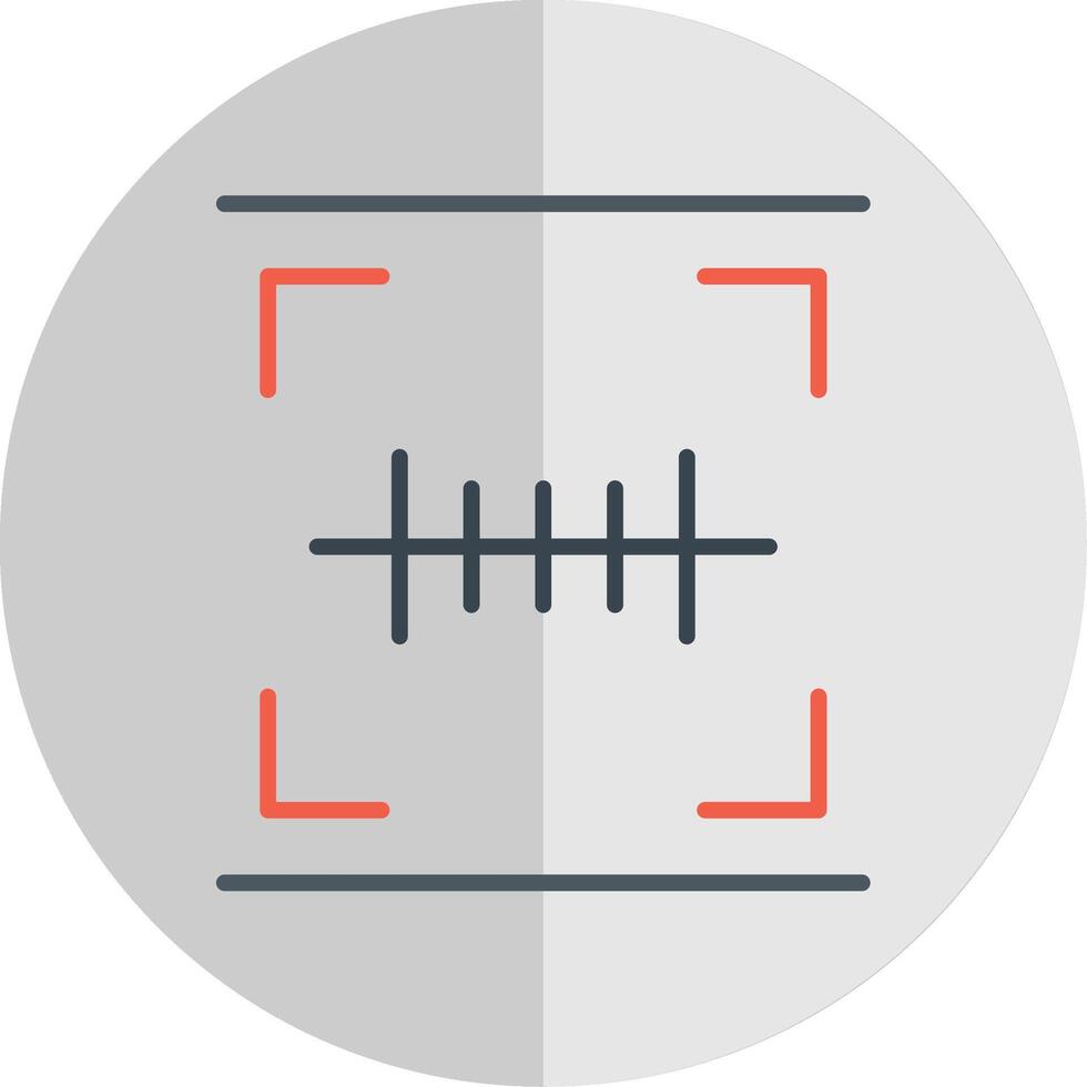Barcode Scan Flat Scale Icon Design vector
