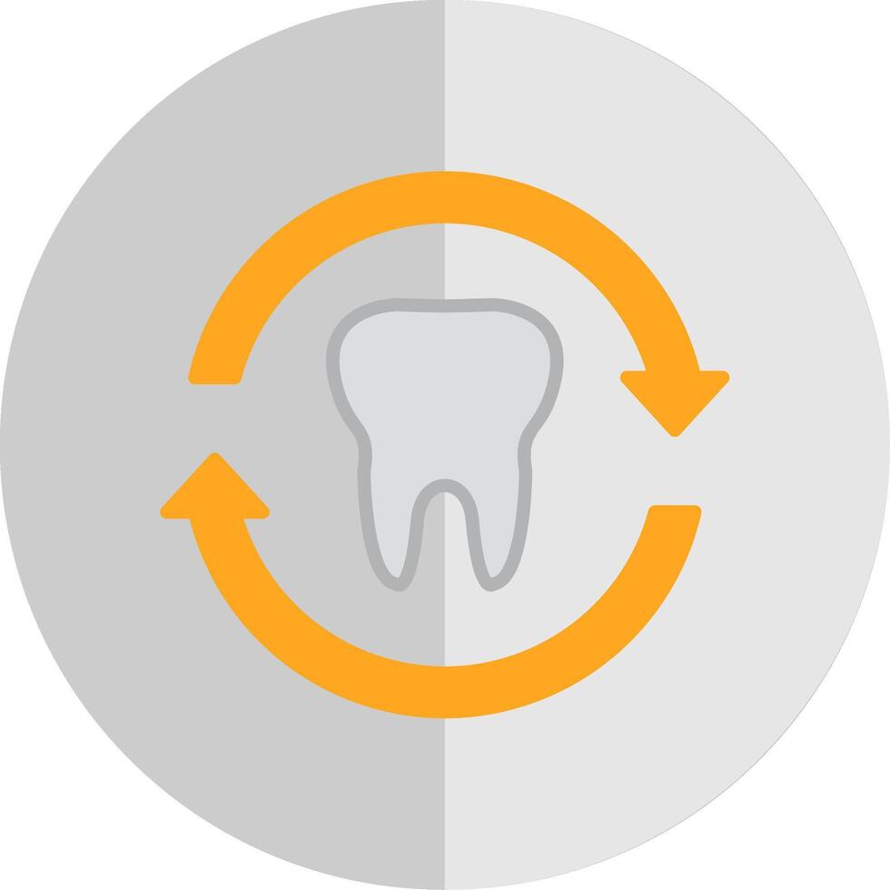 Tooth Flat Scale Icon Design vector