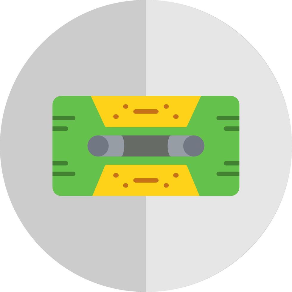Cassette Tape Flat Scale Icon Design vector