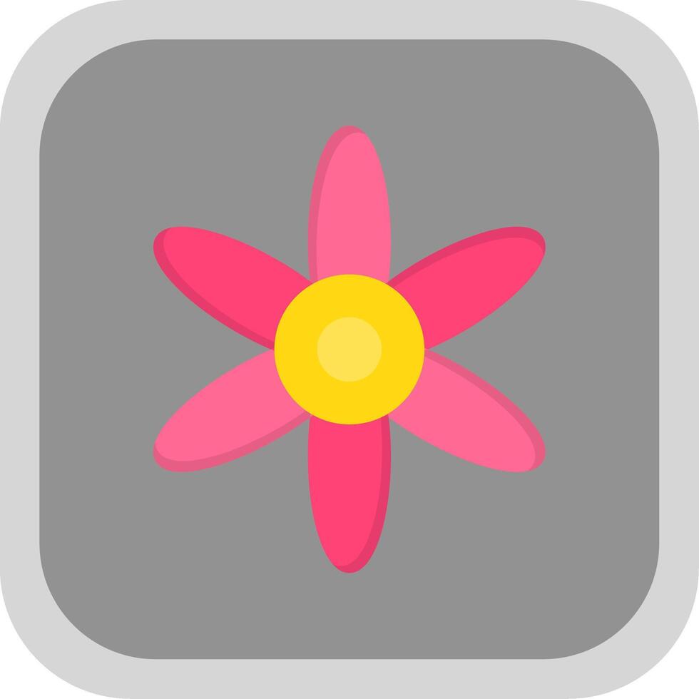 Amaryllis Flat round corner Icon Design vector