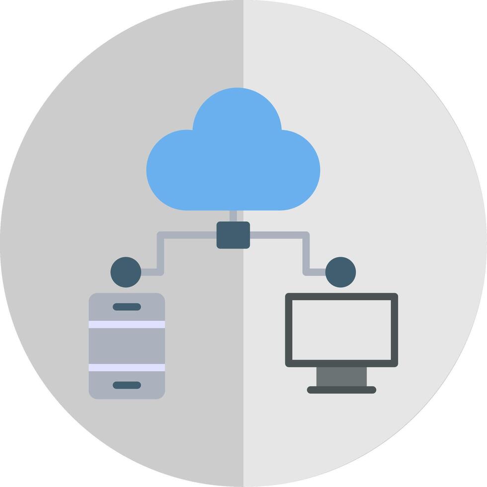 Cloud Computing Flat Scale Icon Design vector