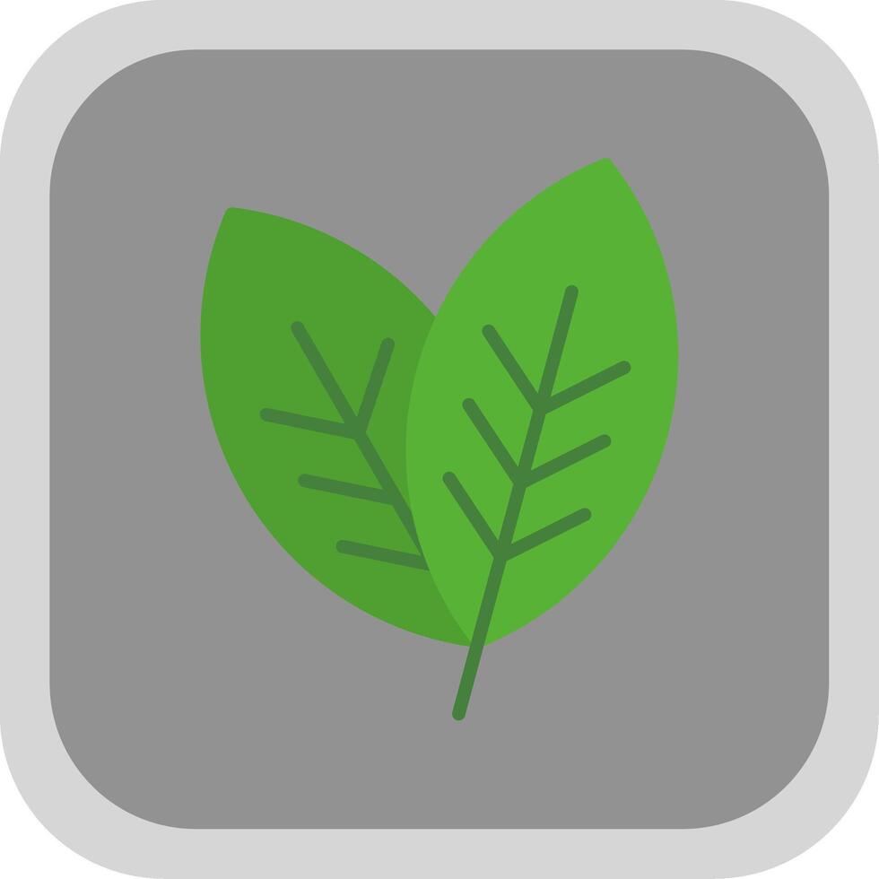 Leaf Flat round corner Icon Design vector