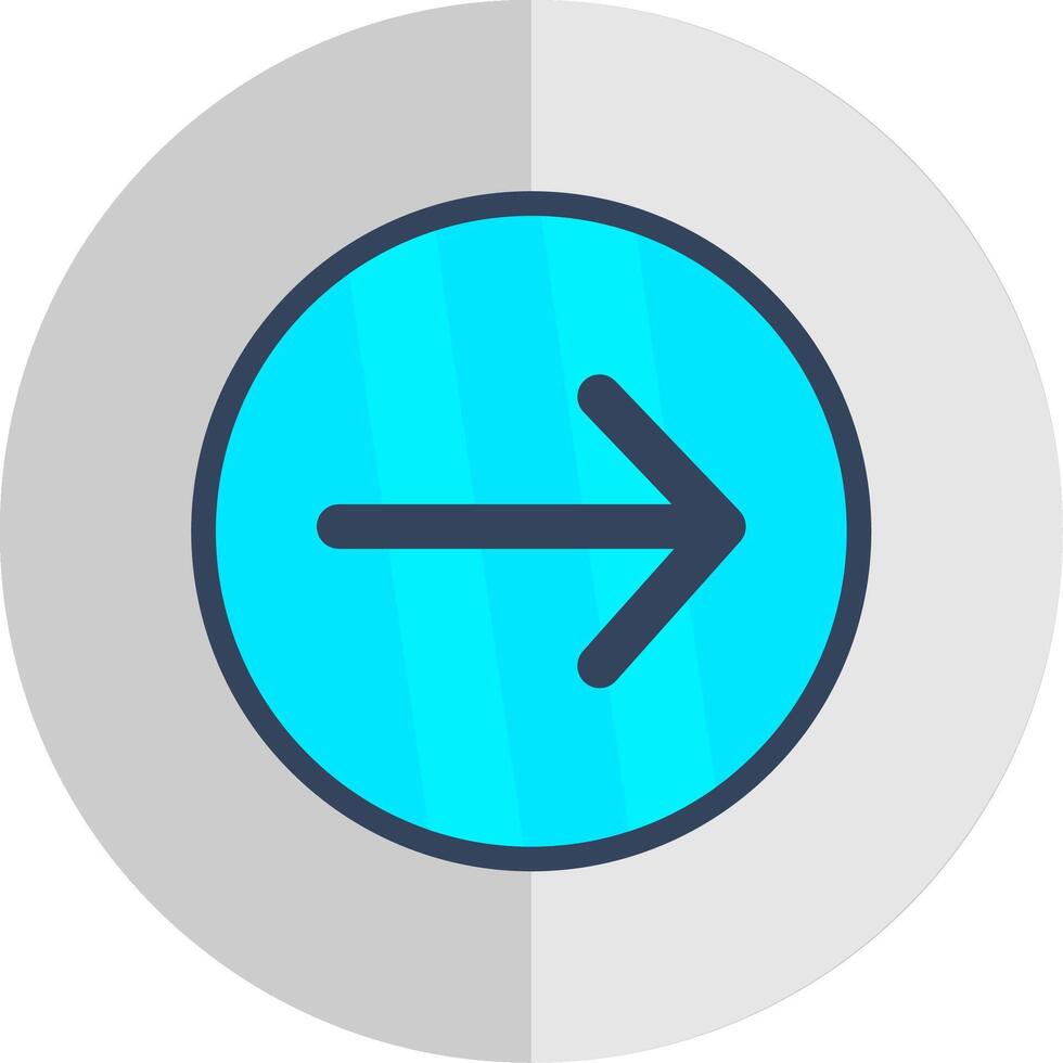 Right Arrow Flat Scale Icon Design vector