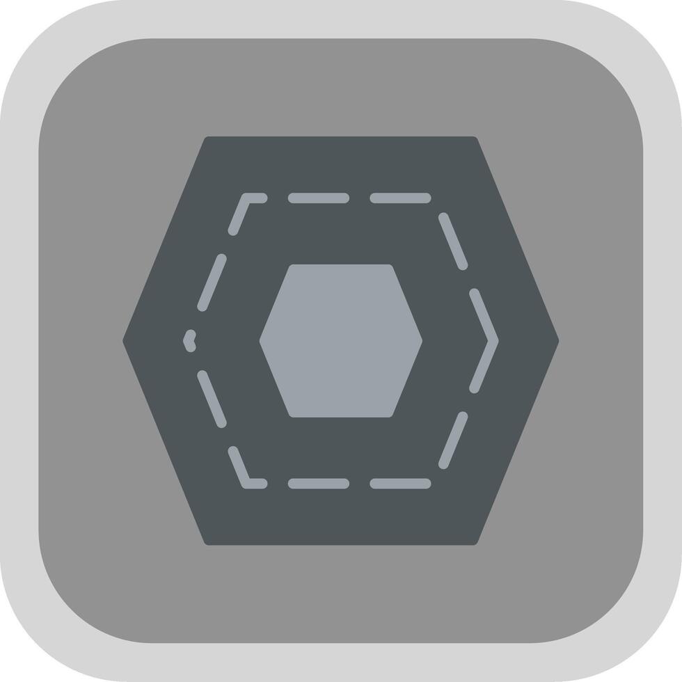Nut Flat round corner Icon Design vector