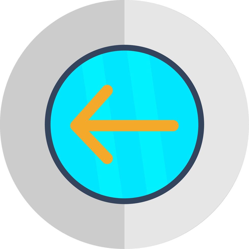 Left Arrow Flat Scale Icon Design vector