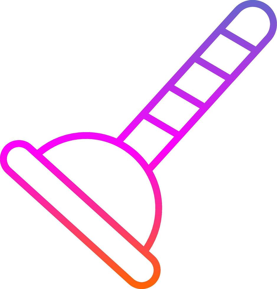 Plunger Line Gradient Icon Design vector