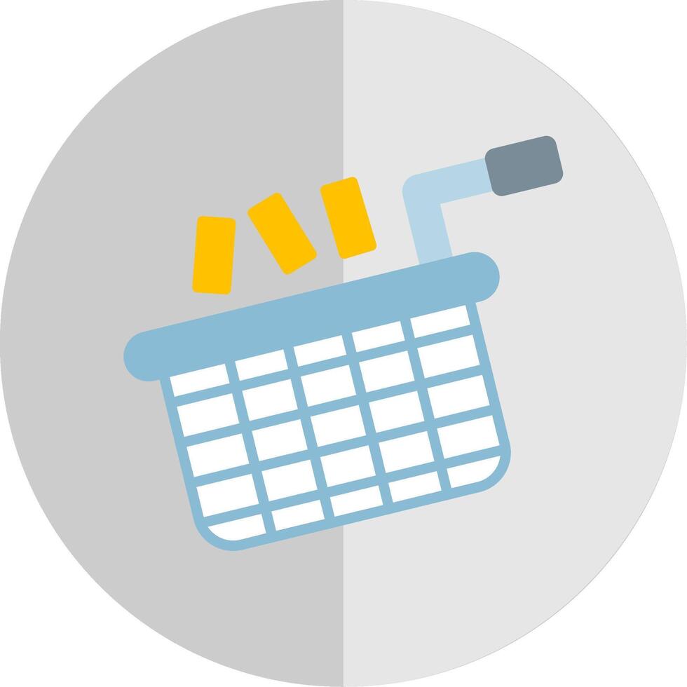 Deep Fryer Flat Scale Icon Design vector