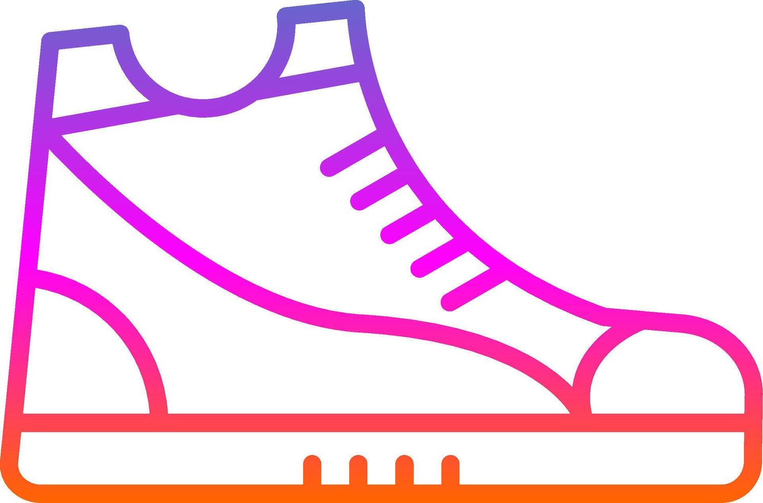 zapatilla de deporte línea degradado icono diseño vector