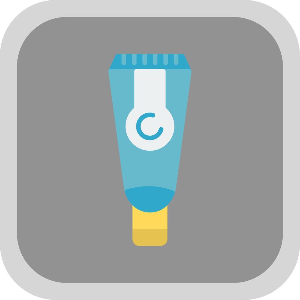 Moisturiser Flat round corner Icon Design vector