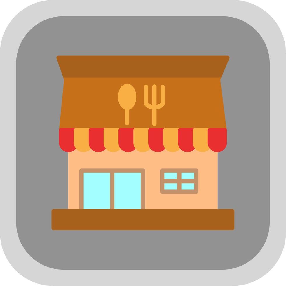 Restaurant Flat round corner Icon Design vector