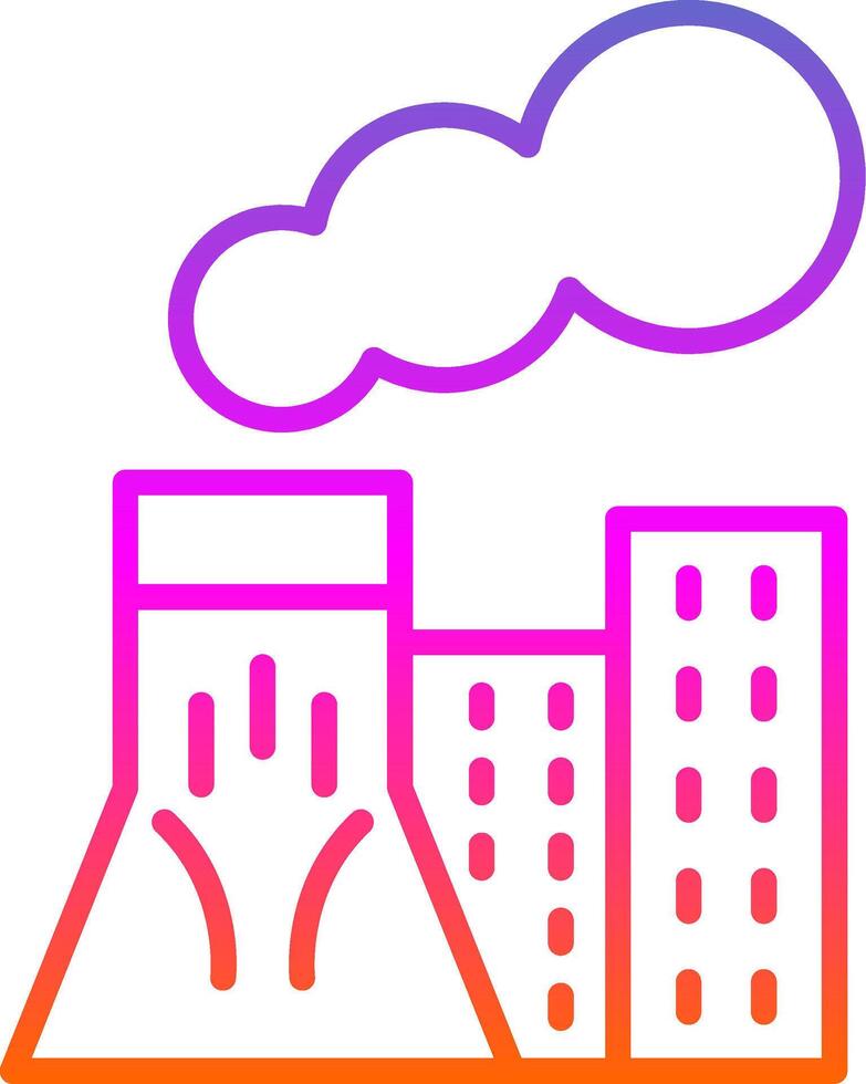 Power Plant Line Gradient Icon Design vector