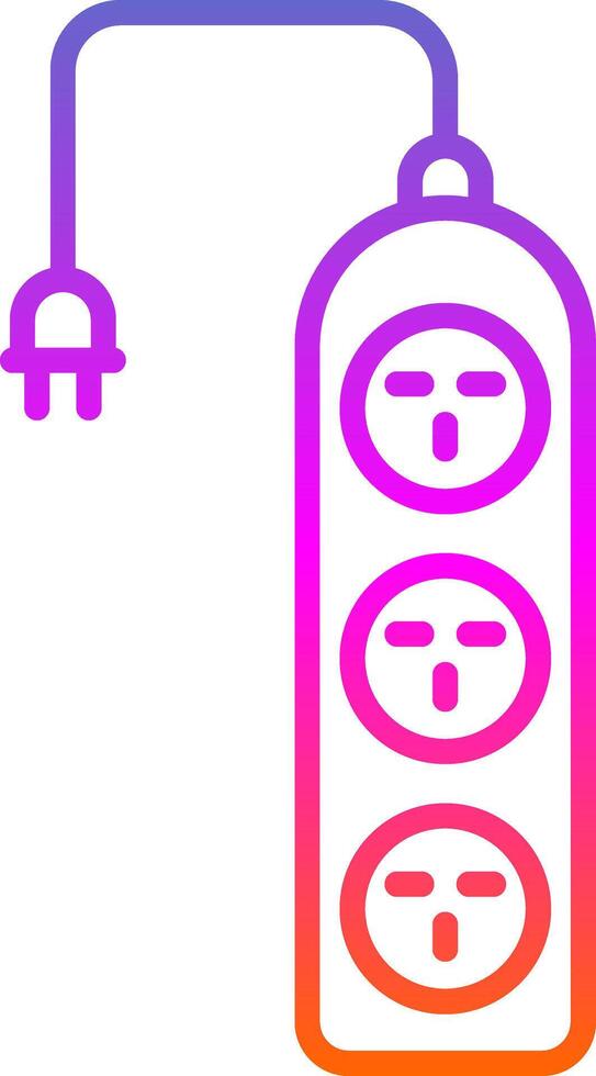 Extension Cable Line Gradient Icon Design vector