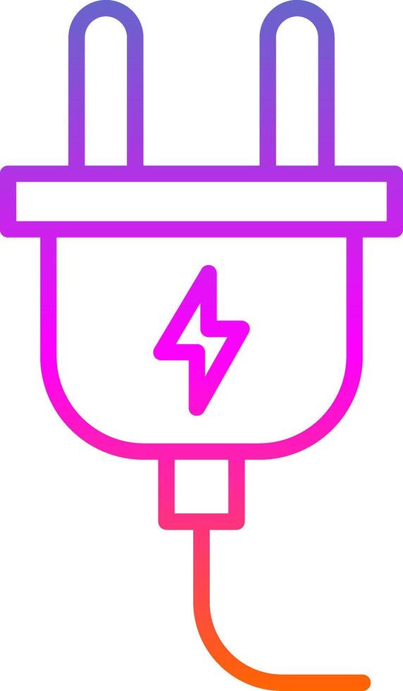 Power Cable Line Gradient Icon Design vector