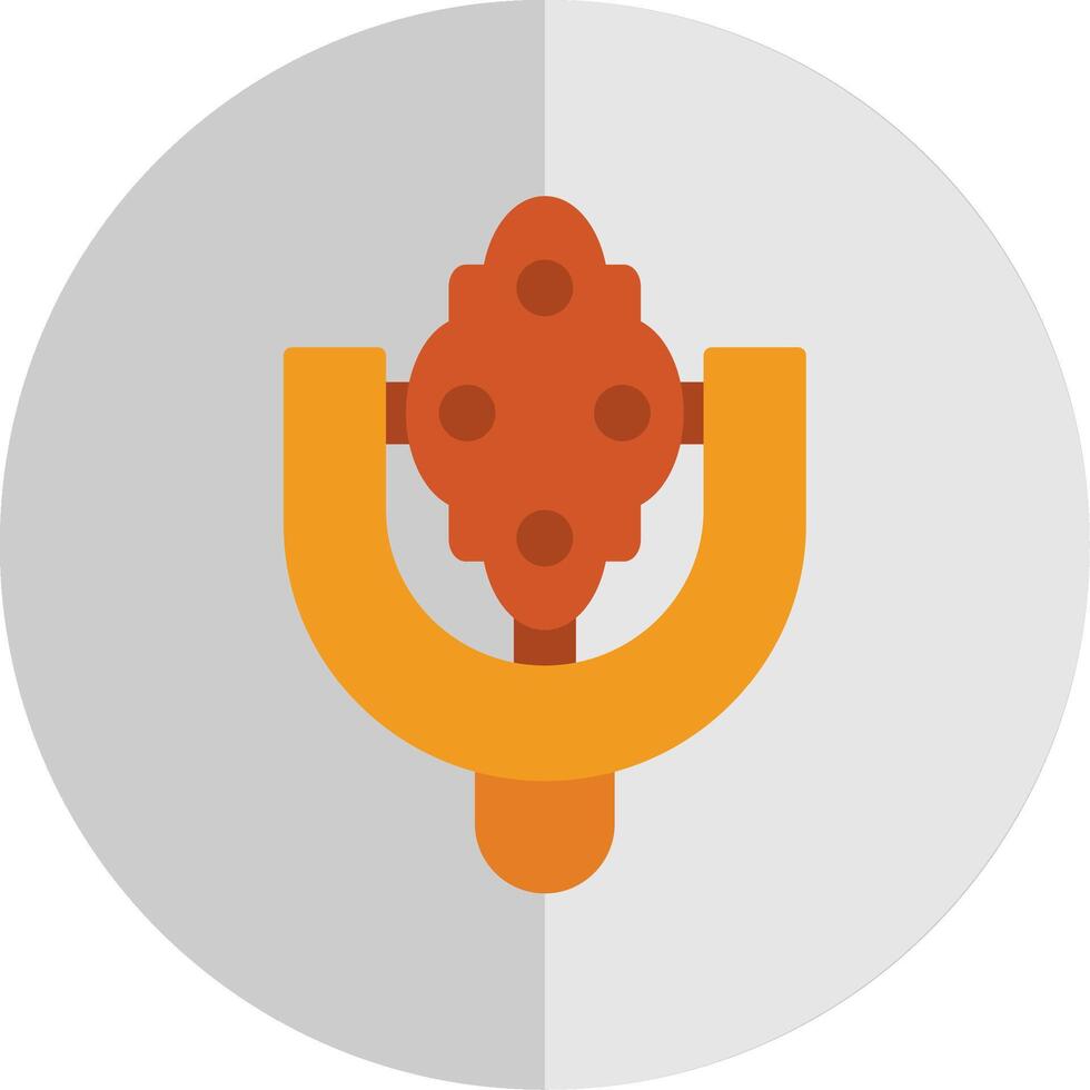 Door Knocker Flat Scale Icon Design vector