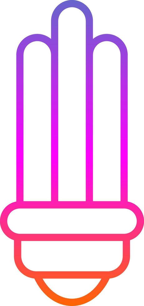 Bulb Line Gradient Icon Design vector