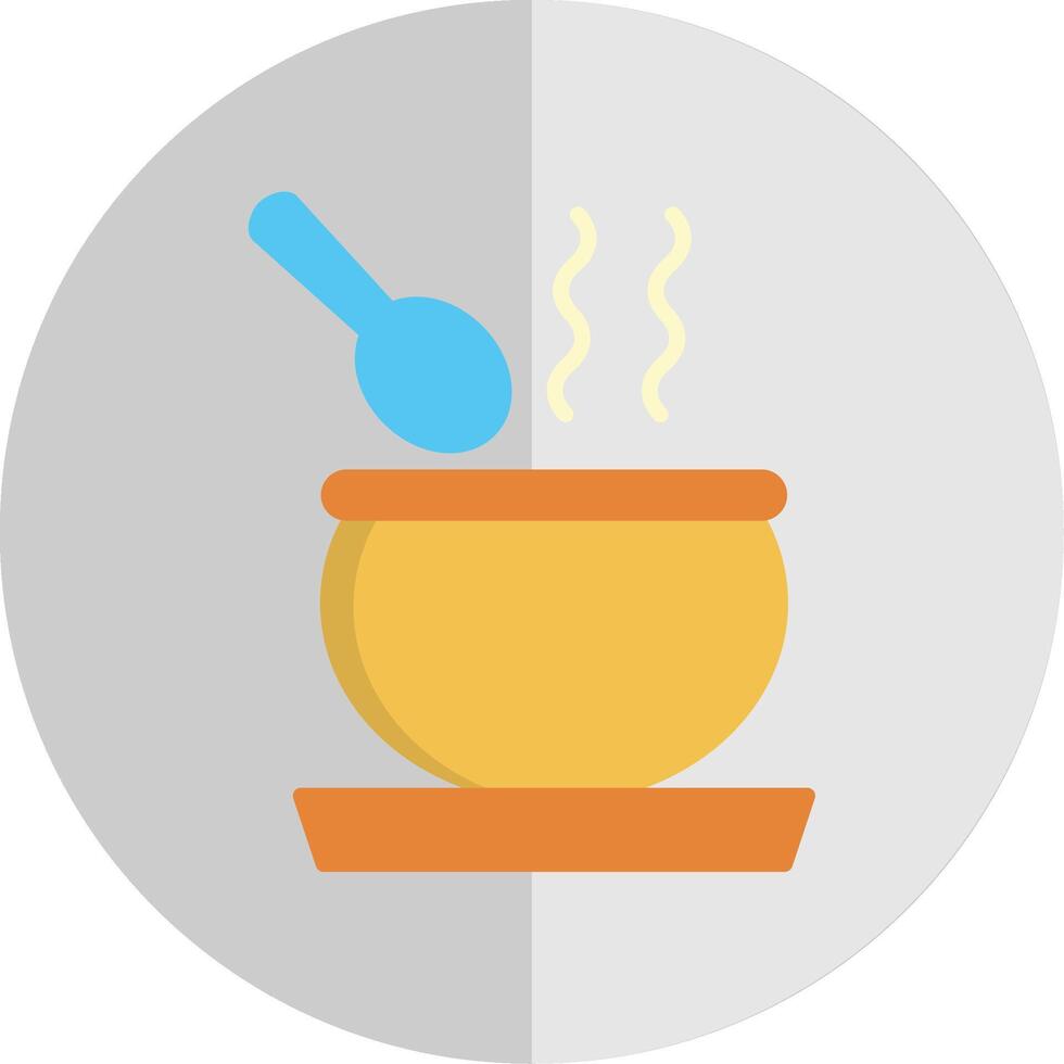 Soup Flat Scale Icon Design vector