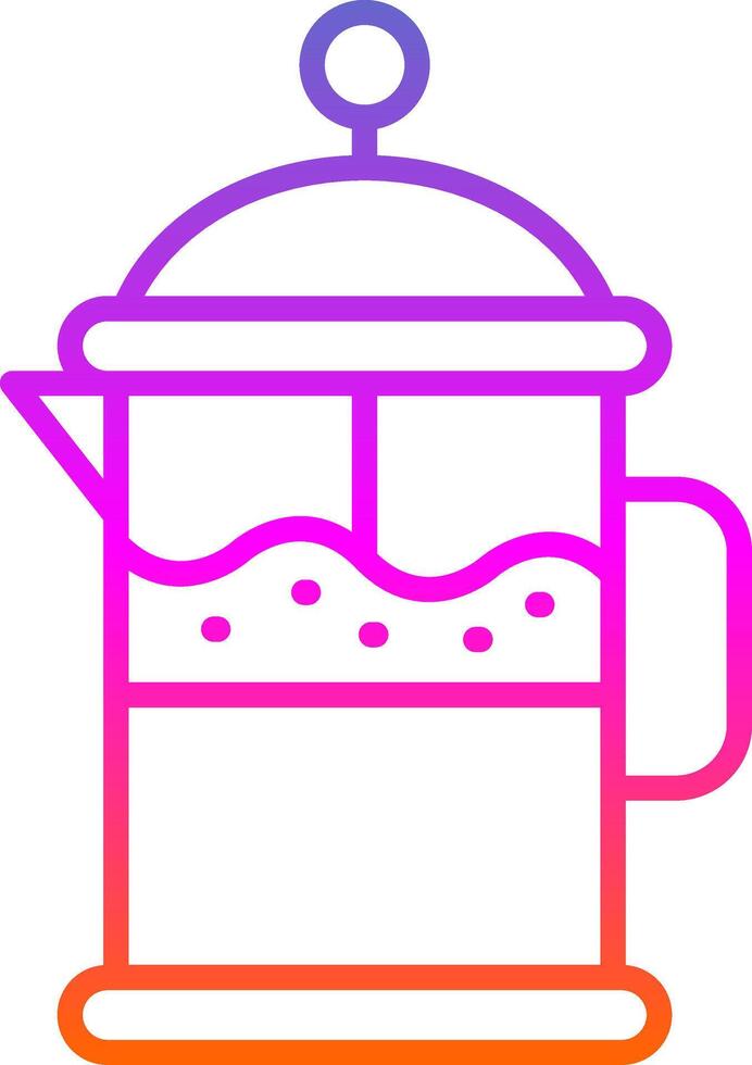 Coffee Filter Line Gradient Icon Design vector