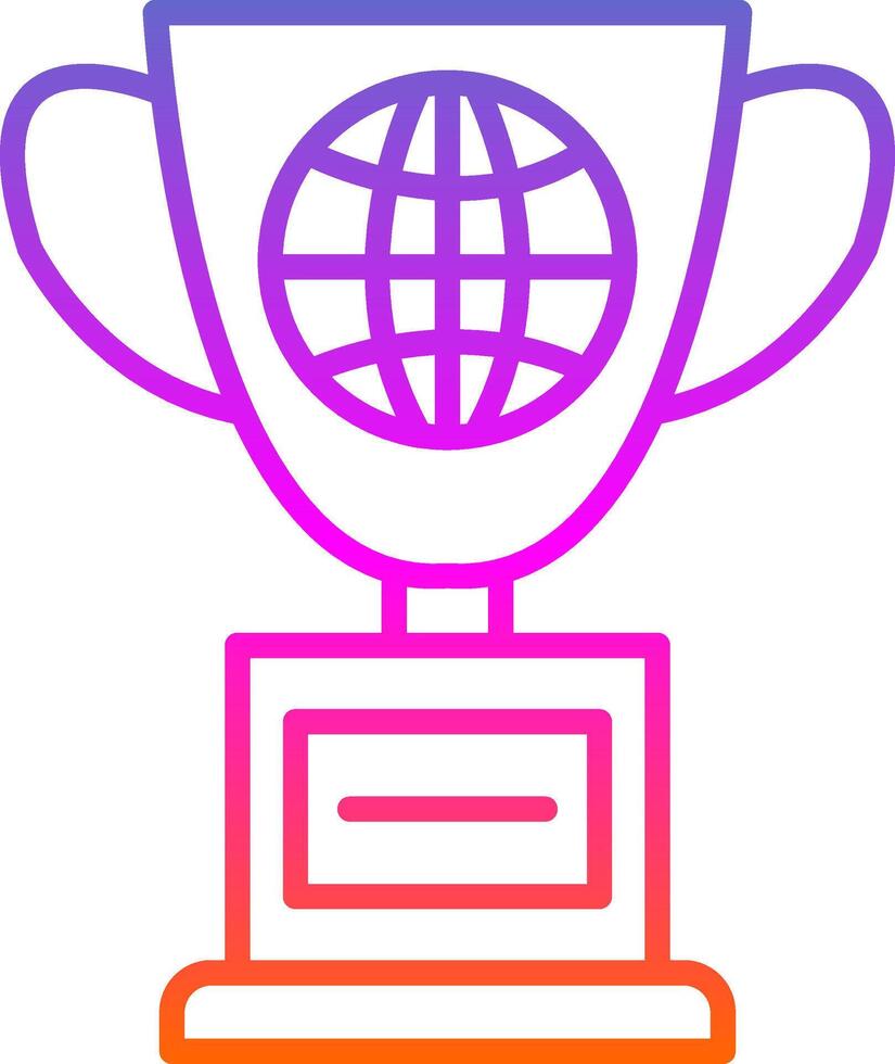 World Line Gradient Icon Design vector