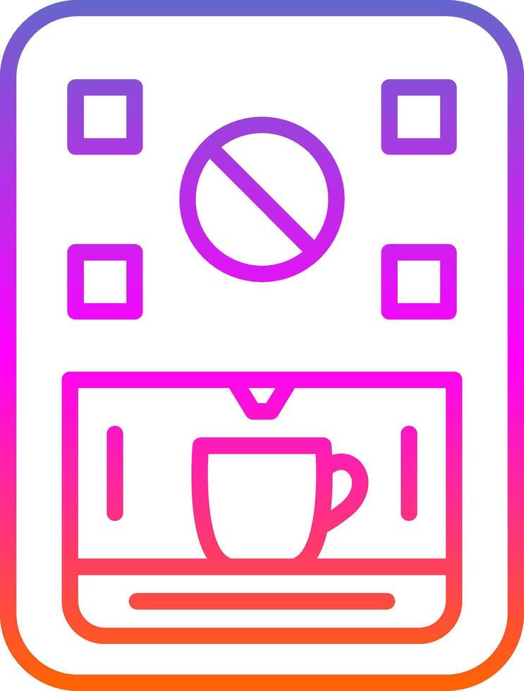 Coffee Machine Line Gradient Icon Design vector