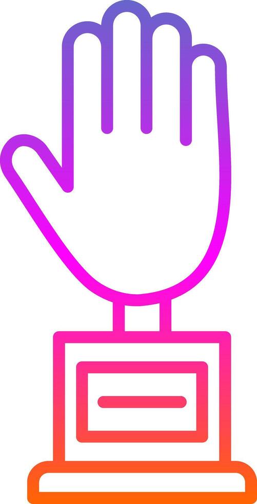 Hand Line Gradient Icon Design vector