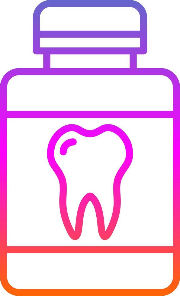 Mouthwash Line Gradient Icon Design vector