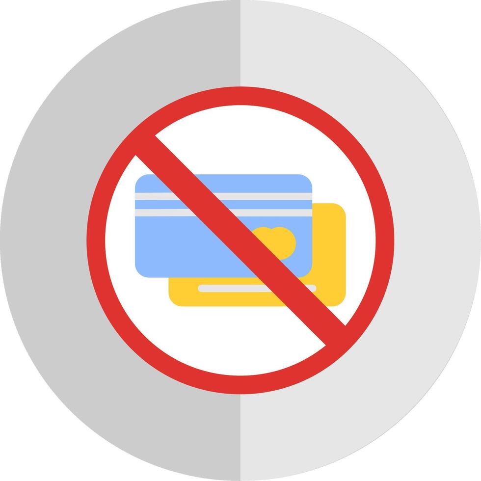 Prohibited Sign Flat Scale Icon Design vector