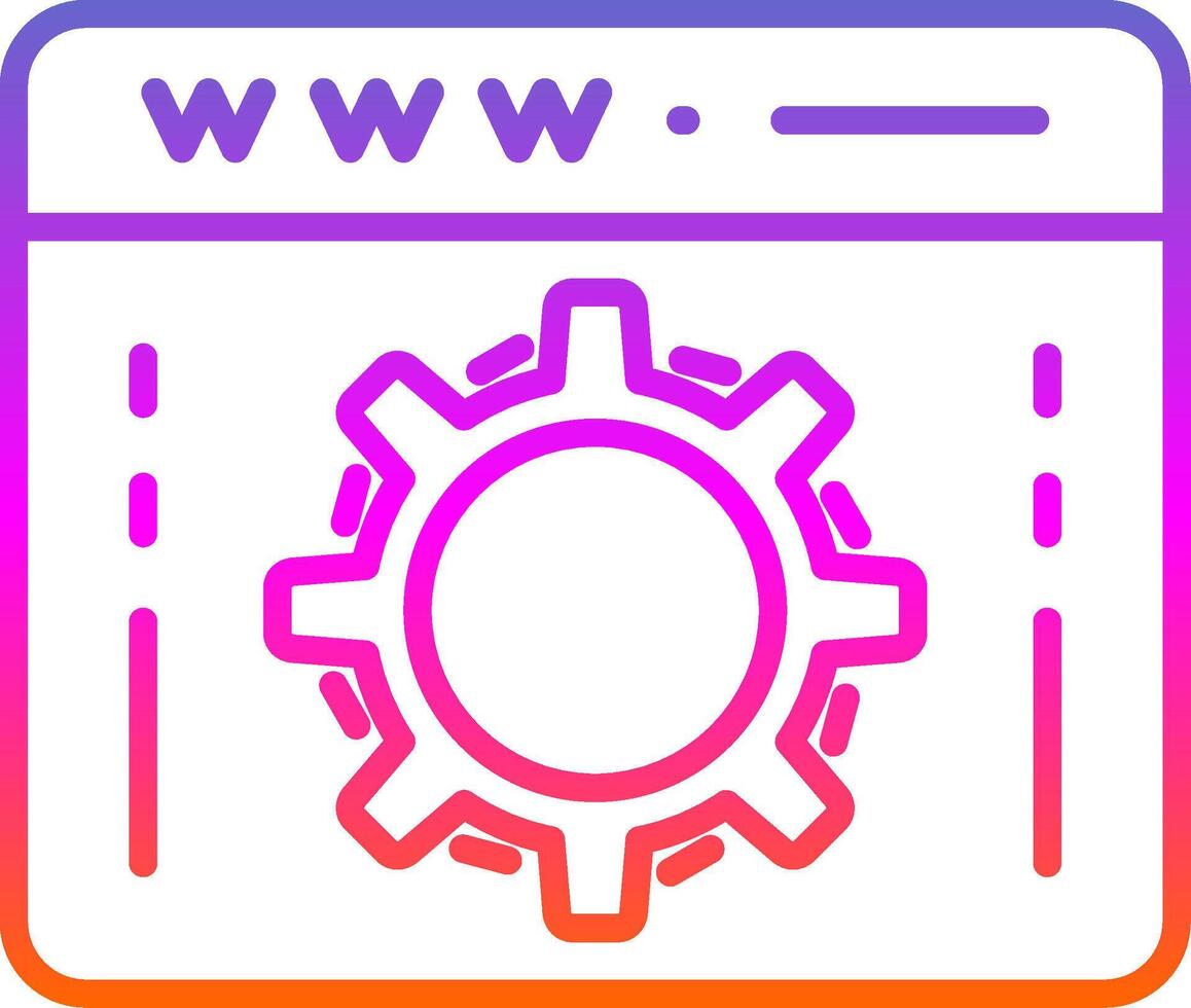 Web Optimization Line Gradient Icon Design vector