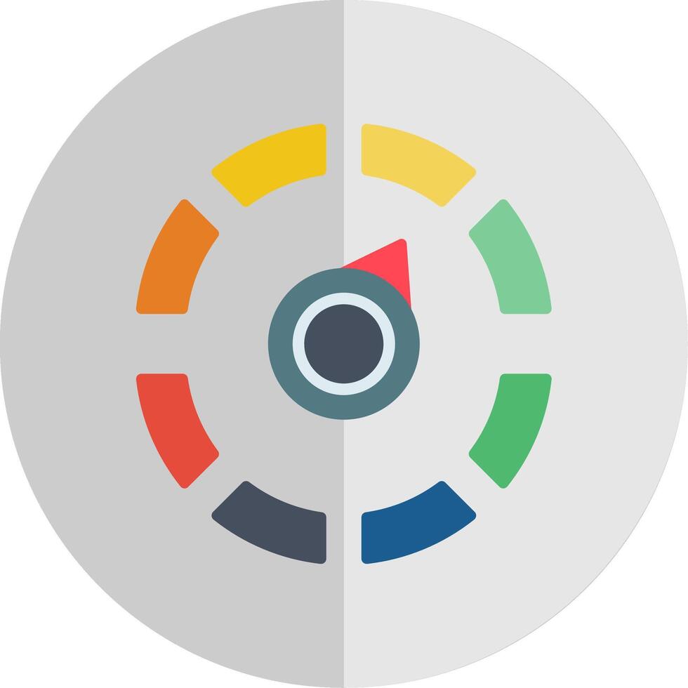 Gauge Flat Scale Icon Design vector