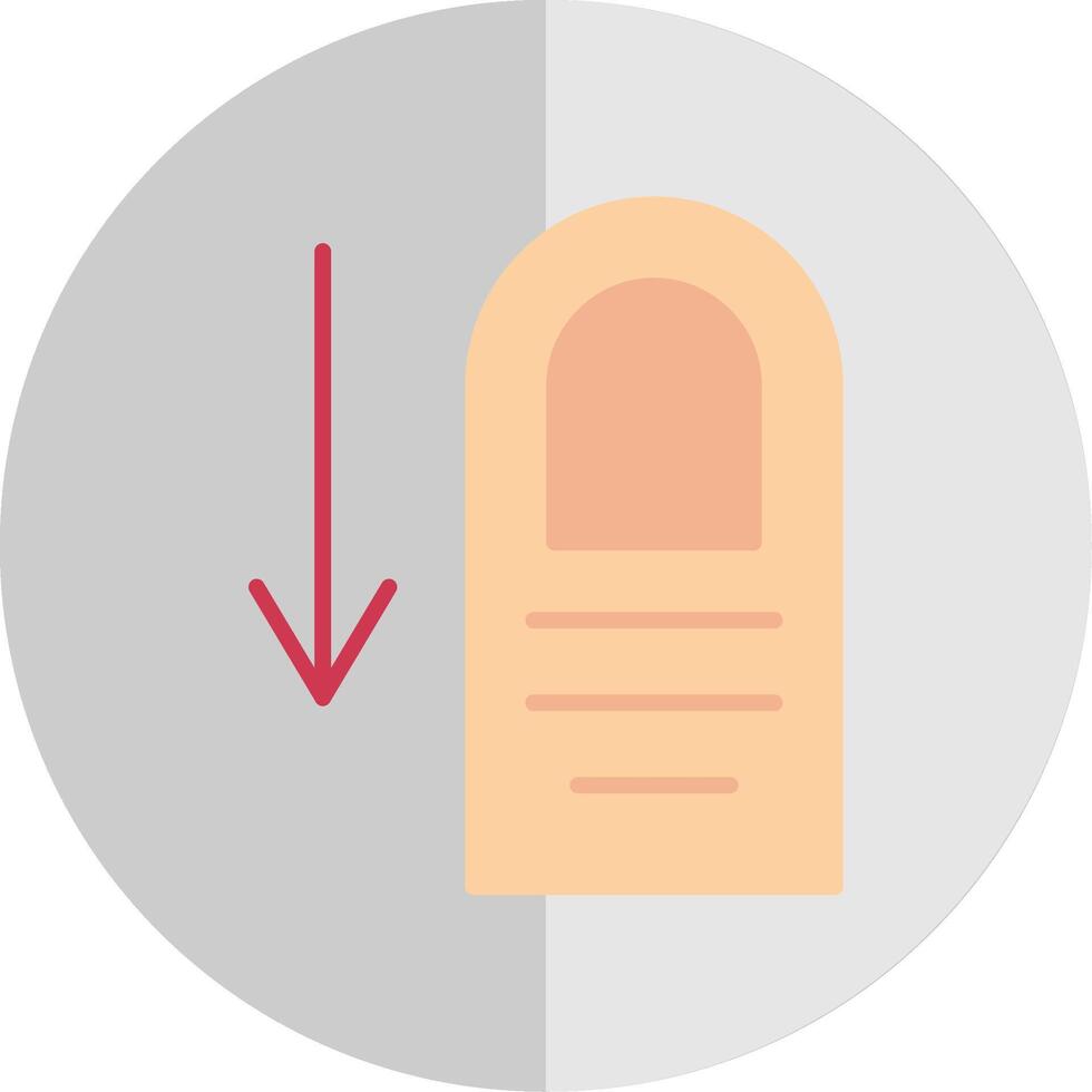 Tap Down Flat Scale Icon Design vector